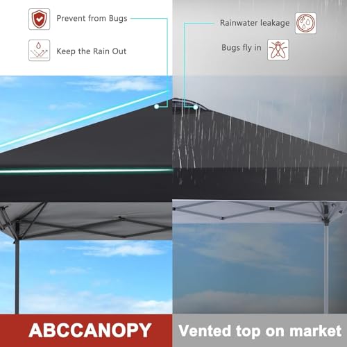 ABCCANOPY Pop Up Canopy - Outdoor Patio Portable Canopy Tent Heavy Duty for Backyard and Deck with 4 Sandbags(White, 10x10)