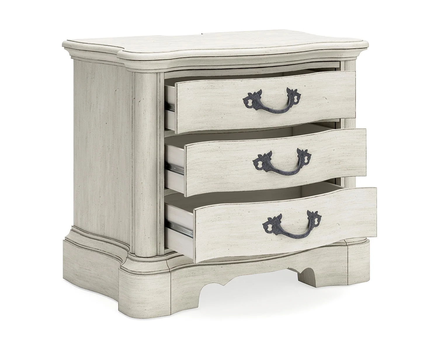 Signature Design by Ashley Arlendyne 3 Drawer Nightstand, Antique White