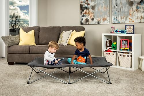 Regalo Extra Long My Cot Portable Toddler Bed - Gray 54x28x12 Inch