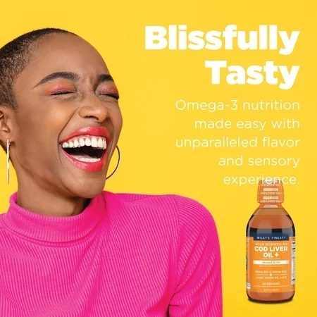 Wileys Finest Cod Liver Oil+ 25 Servings 4.23 oz Liquid