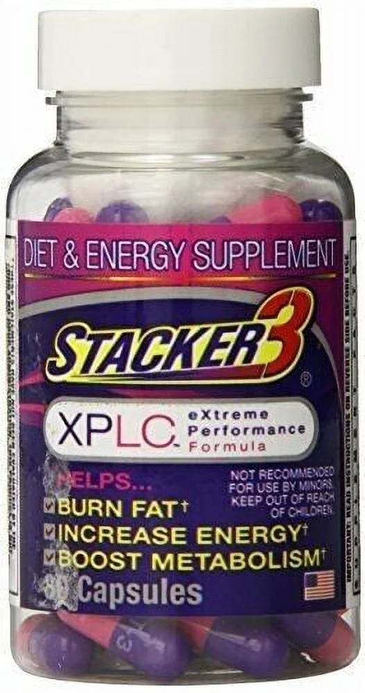 Stacker 3 XPLC Body Metabolism and Fat Burner Boosting 80 capsules