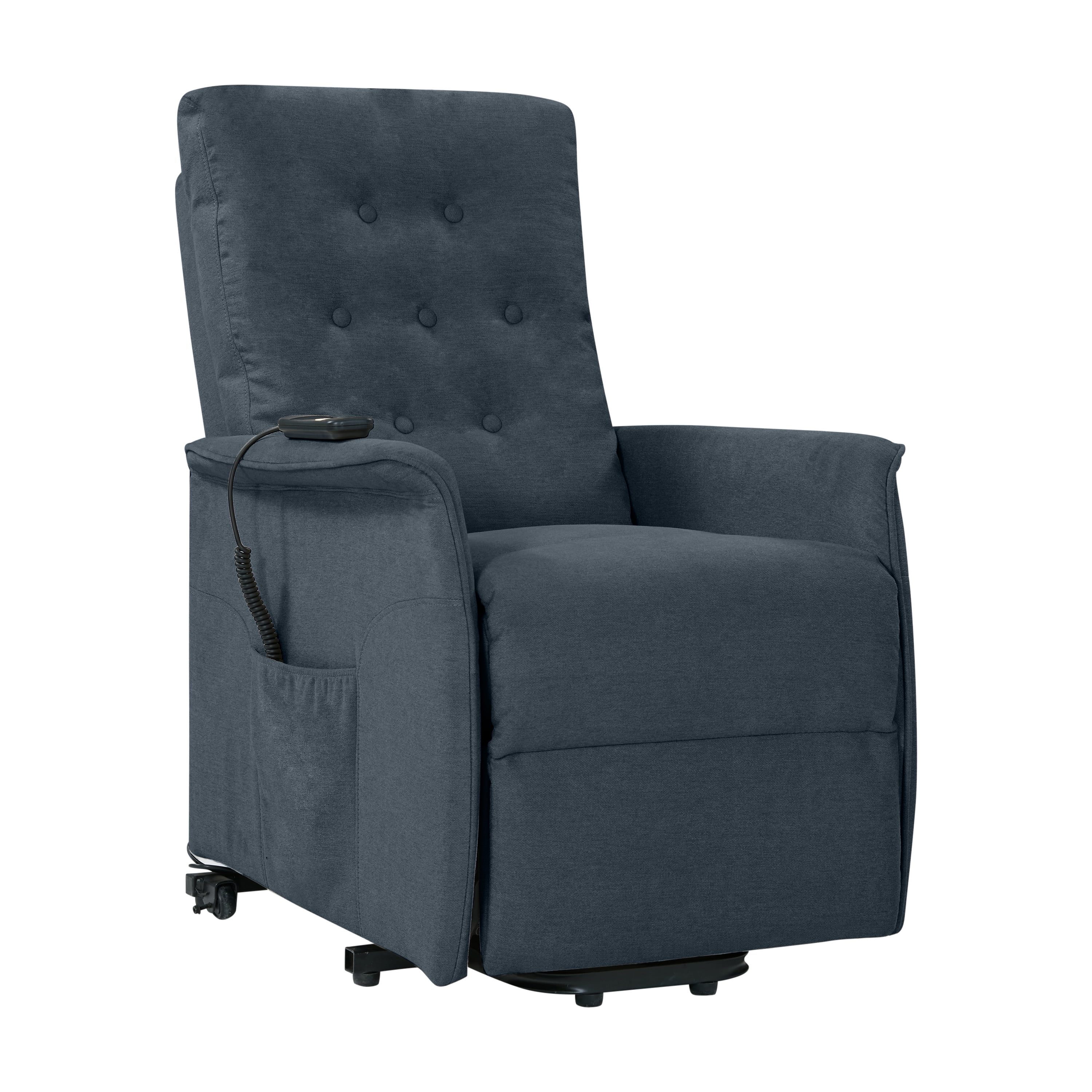 Homesvale Velour Power Recline and Lift Chair, Blue