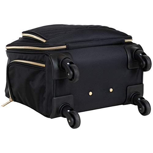 Kenneth Cole REACTION Chelsea Chevron Quilted Luggage, Black, 24-Inch Checked