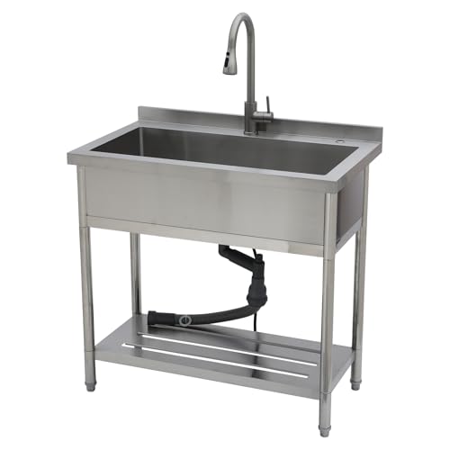 Lordear Stainless Steel Utility Sink 24 Inch - 24