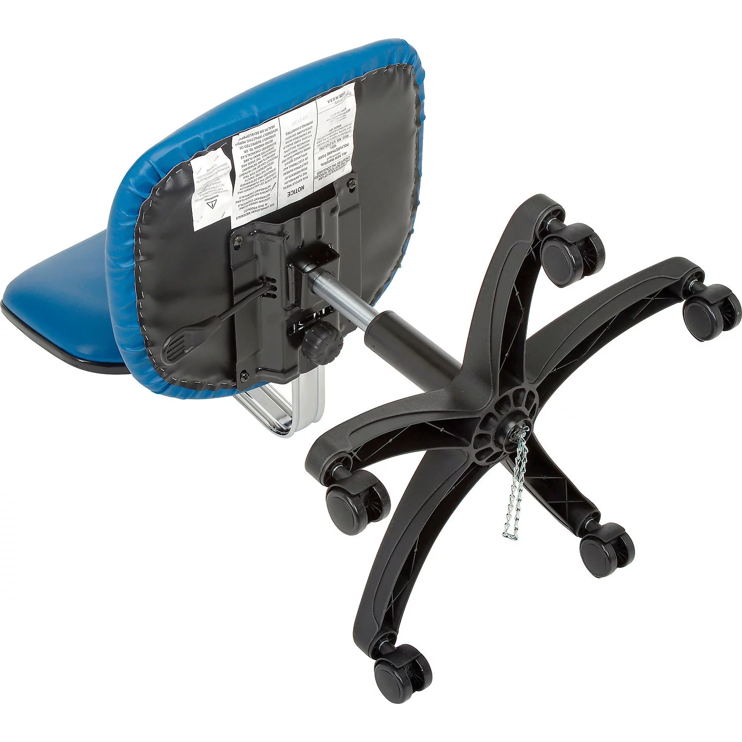 Global Industrial ESD Chair, Vinyl, Royal Blue, Armless, Mid Back