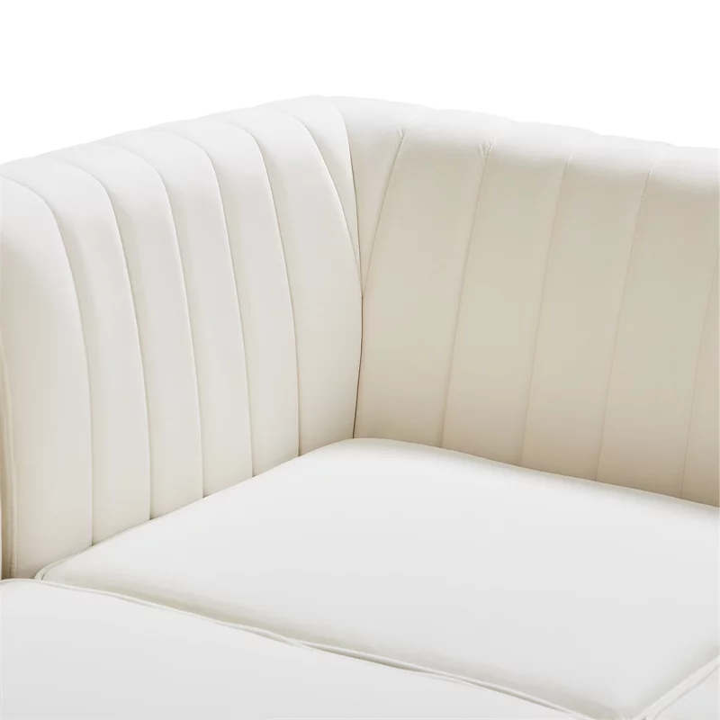 Meridian Furniture Alina Cream Velvet Modular Sofa