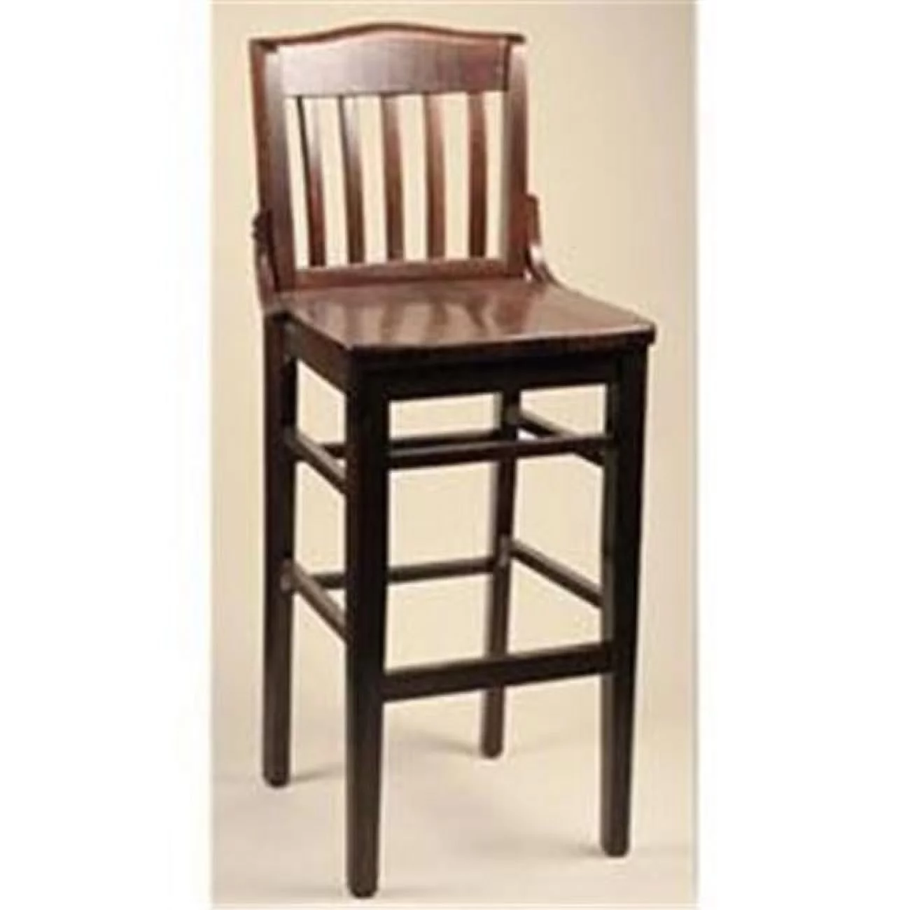 3641-30-Mahogany Schoolhouse Bar Stool 30 in. H Frame - Mahogany - 30 in.
