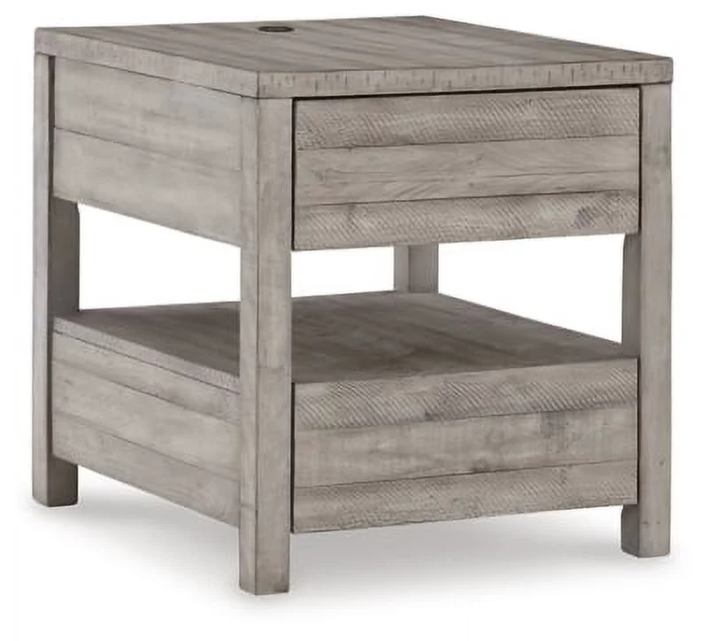 Signature Design by Ashley Contemporary Naydell End Table  Gray
