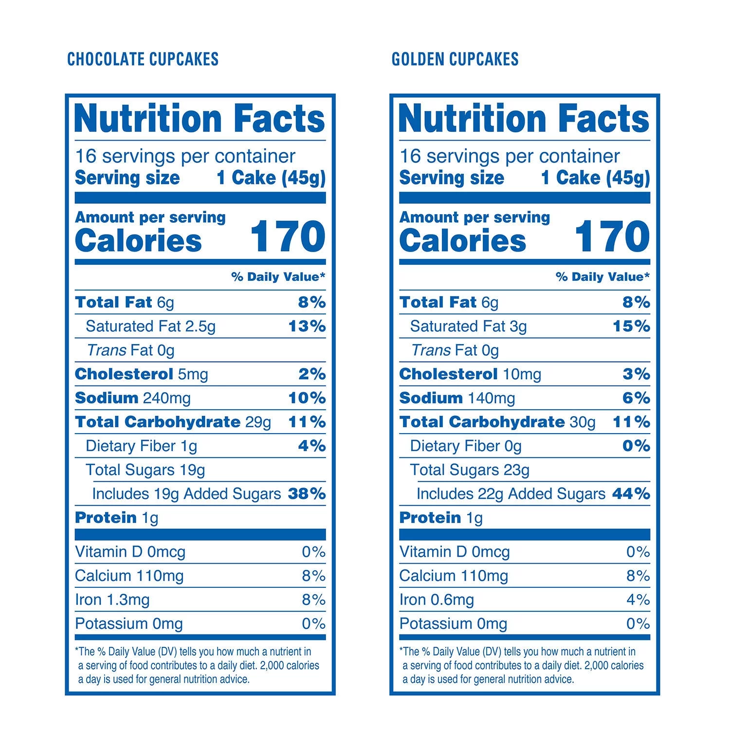 Hostess Chocolate Cupcakes & Golden Cupcakes Variety Pack (32 Ct.)