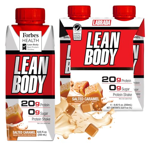 Labrada Lean Body Ready-to-Drink Strawberry Protein Shake, 40g Protein, Whey Blend, 0 Sugar, Gluten Free, 22 Vitamins & Minerals, 17 Ounce (Recyclable Carton & Lid - Pack of 12) LABRADA