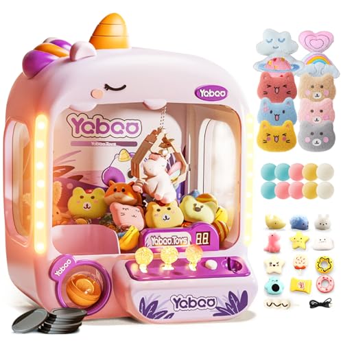 Claw Machine for Kids Girls Boys with Sound, Vending Claw Machines Arcade Game Toys for 3 4 5 6 7 8 Kids Girl, Unicorns Toys for Girls Age 4-6