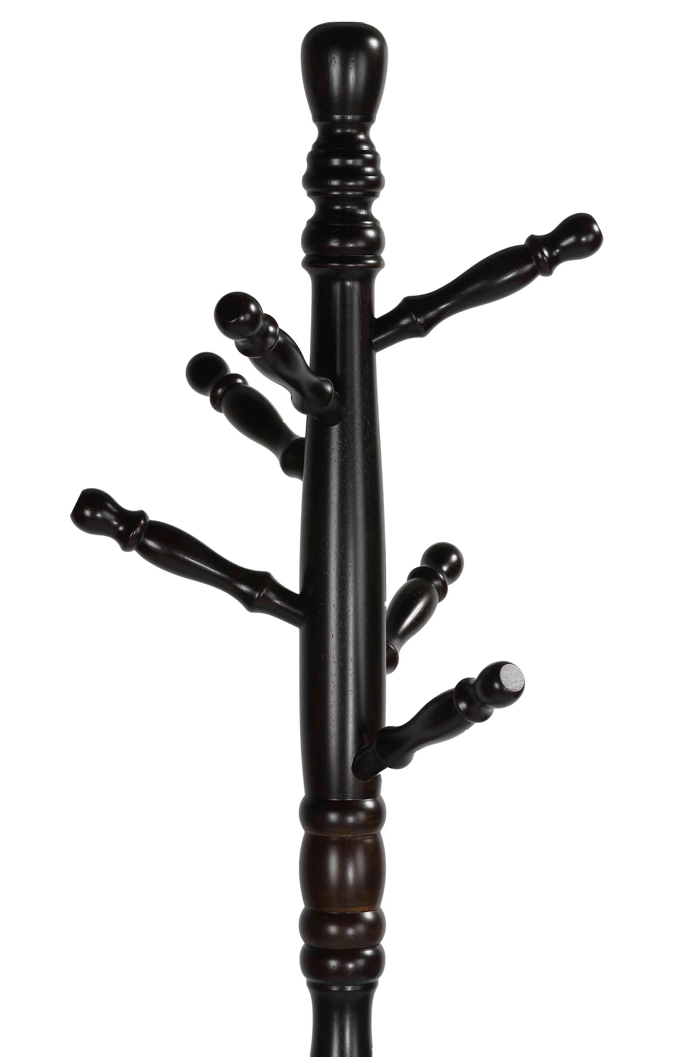 Cortesi Home Ross Wooden Swivel Coat Rack, Walnut