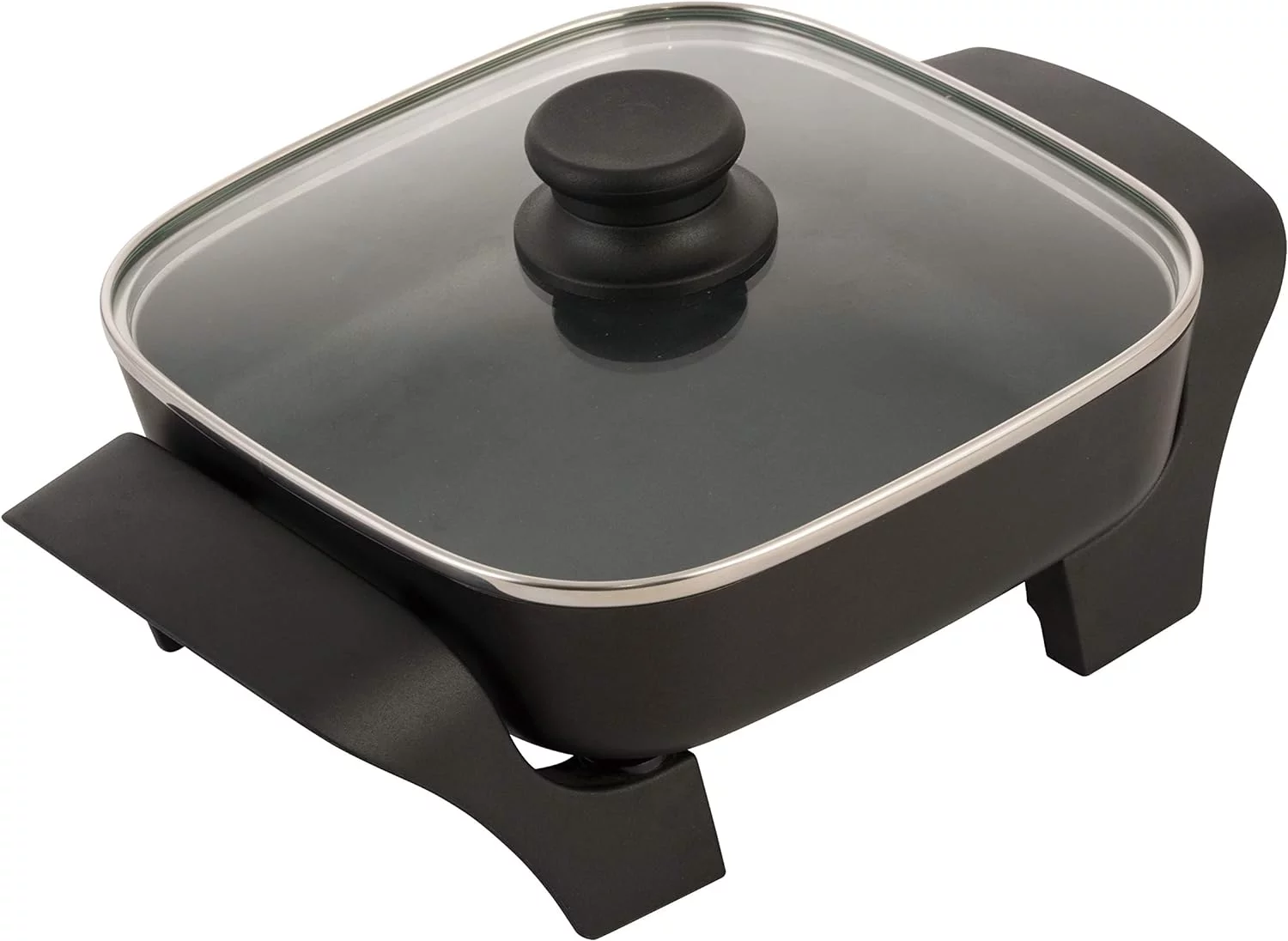 Appliances SK46 8-Inch Nonstick Electric Skillet With Glass Lid, One Size, Black