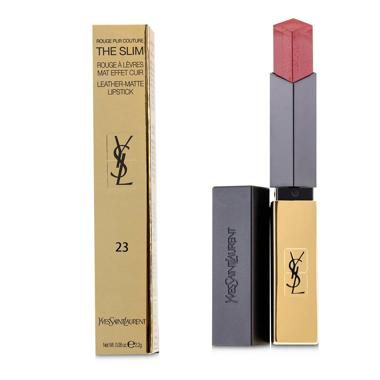 Yves Saint Laurent Rouge Pur Couture The Slim Leather Matte Lipstick - # 32 Rouge Rage  2.2g/0.08oz