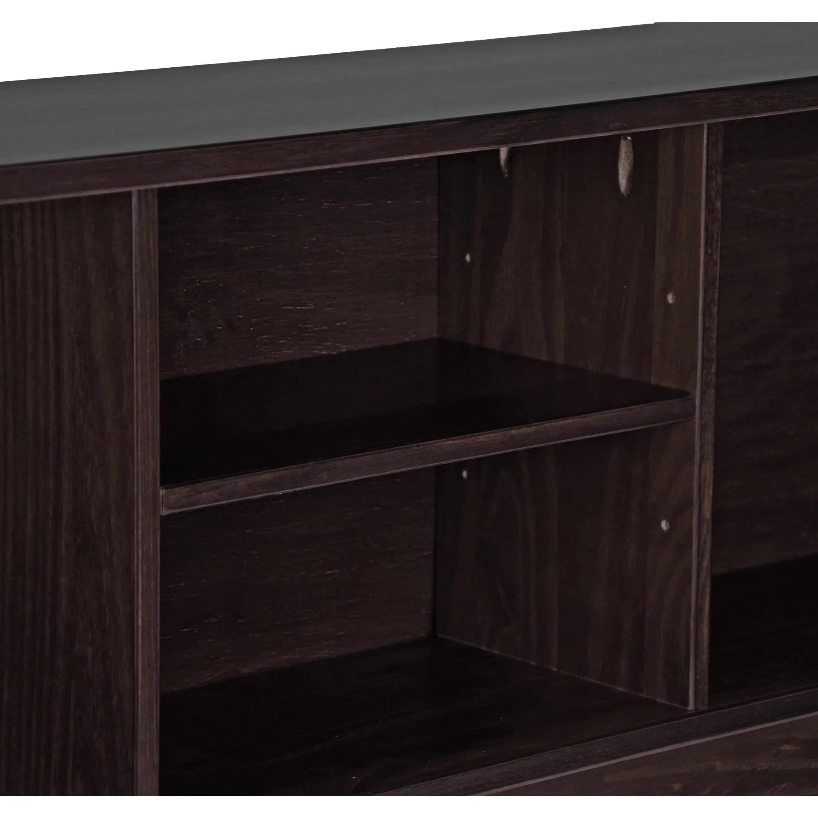 Palace Imports, Inc Palace Imports 100% Solid Wood Kansas Full Size Bookcase Headboard Java Stained