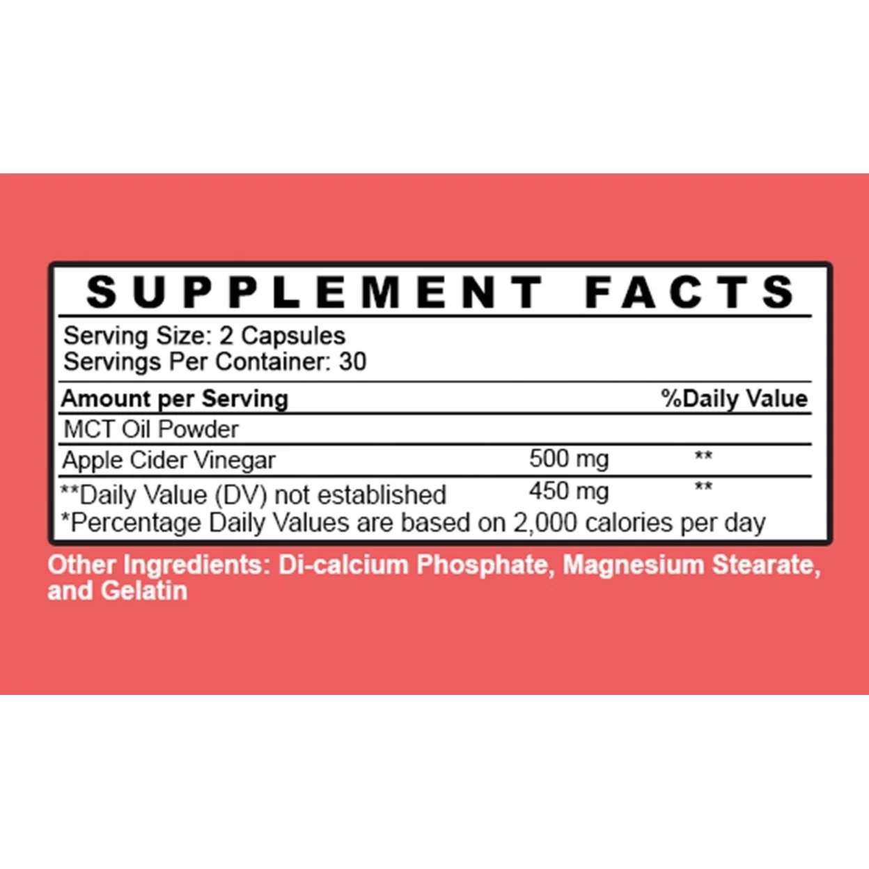 Apple Cider Vinegar with MCT Oil Complex (120 capsules)