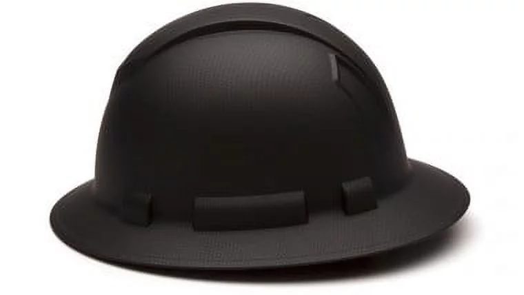 Ridgeline Graphite Pattern Full Brim Hard Hat, Four Point Adjustable Ratchet Suspension