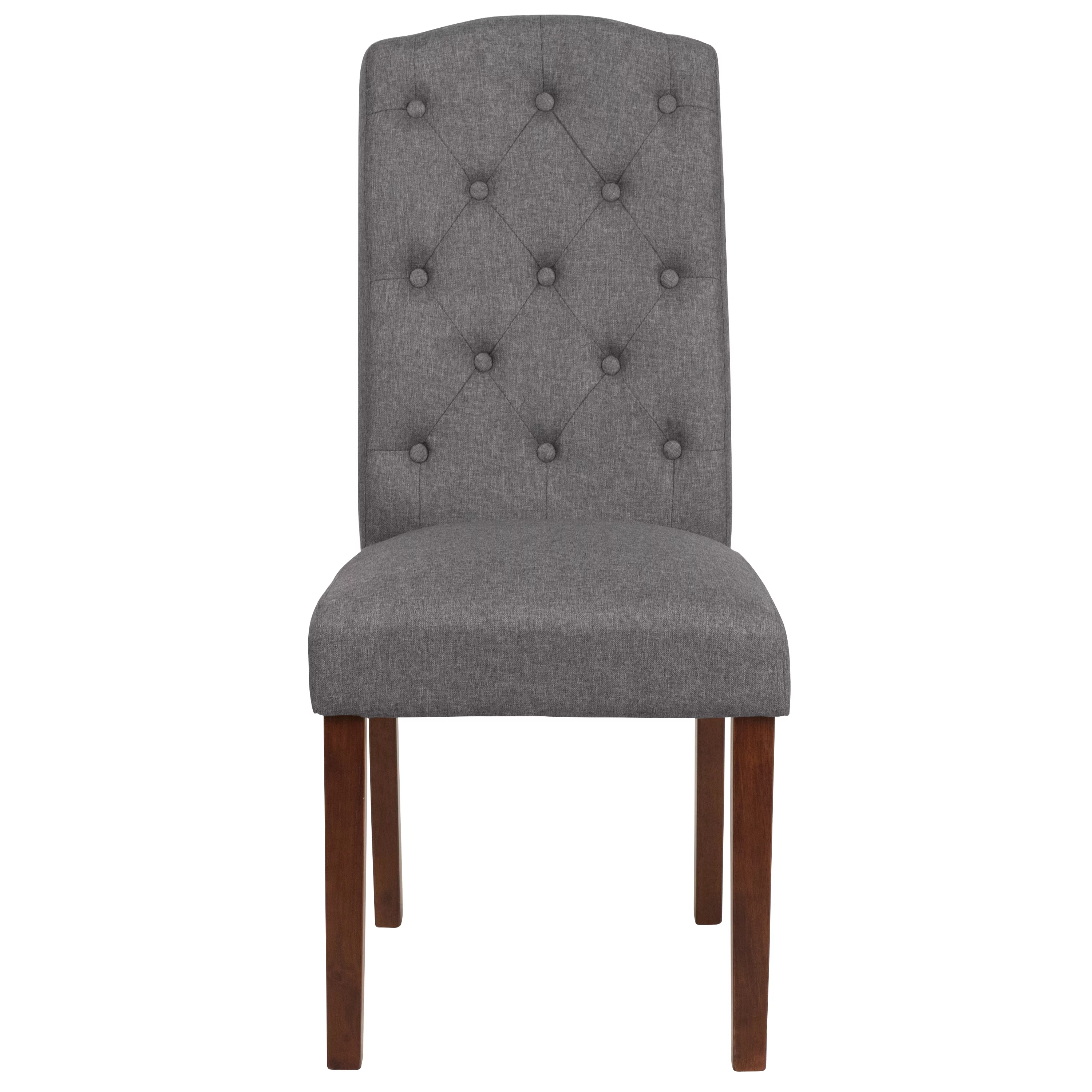 Flash Furniture HERCULES Grove Park Series Gray Fabric Tufted Parsons Chair