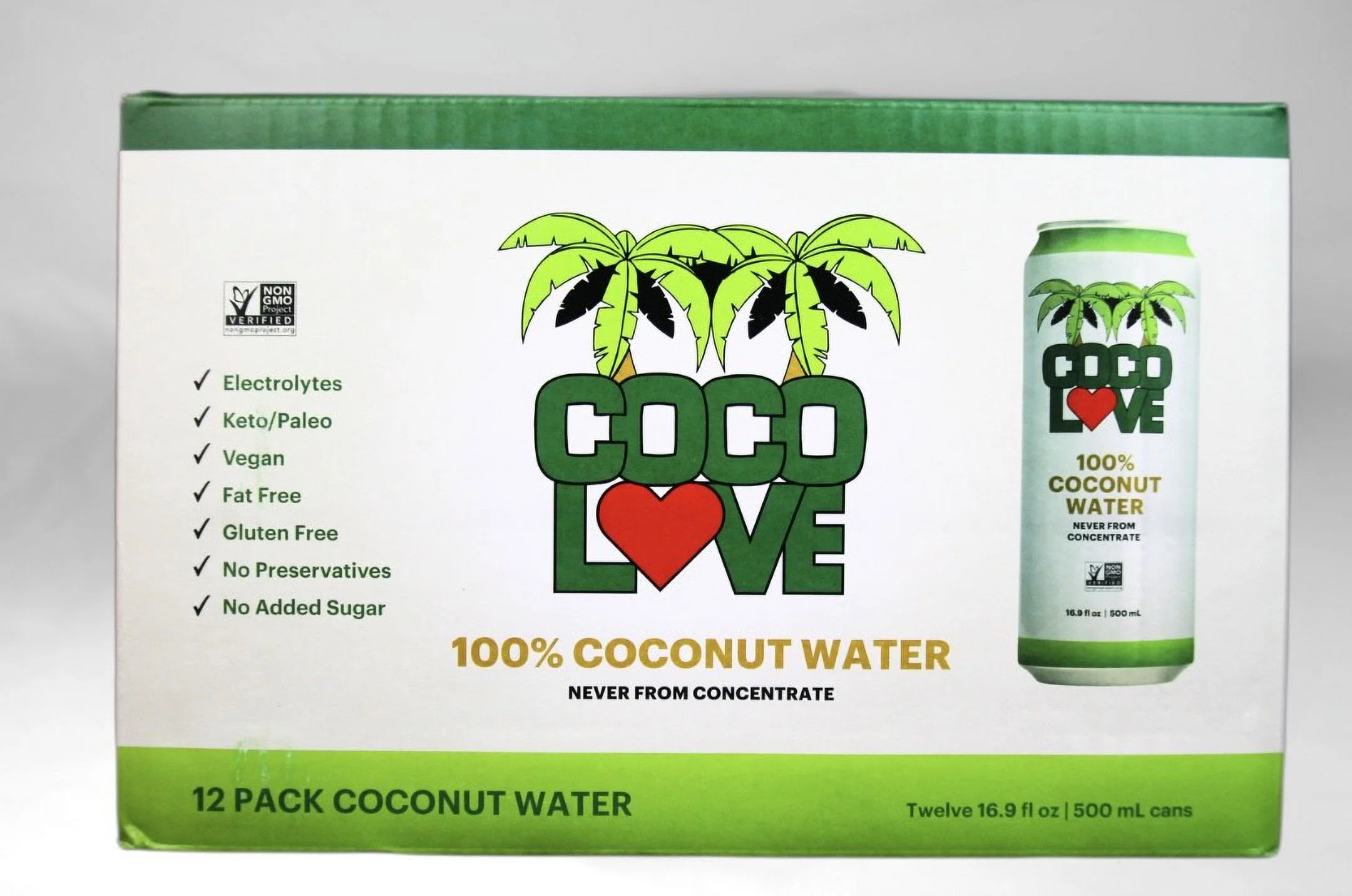 Coco Love Coconut Water,  16.9 Fl oz, 12 Count