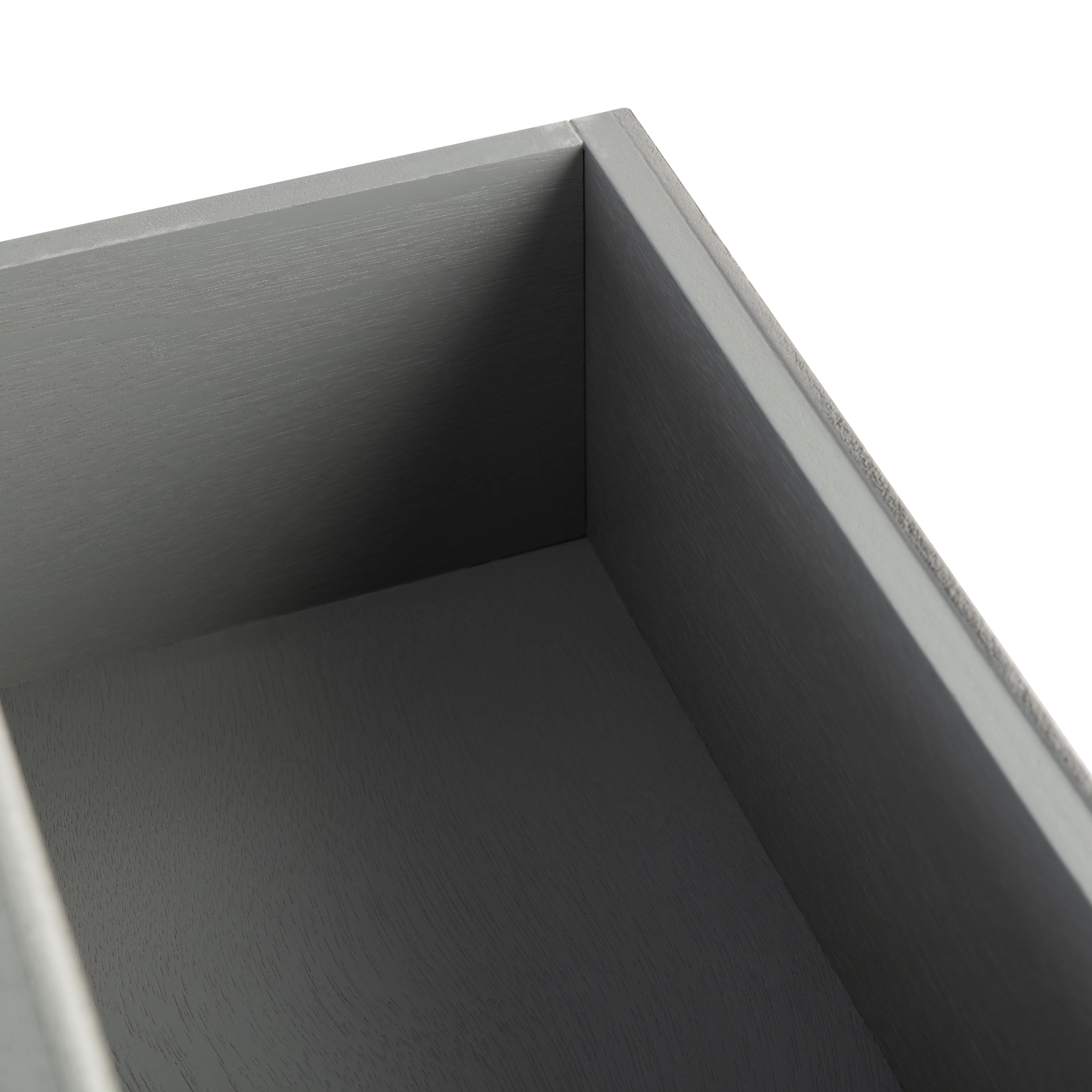 SAFAVIEH Haines Modern 2 Drawer Console Table, Distressed Grey