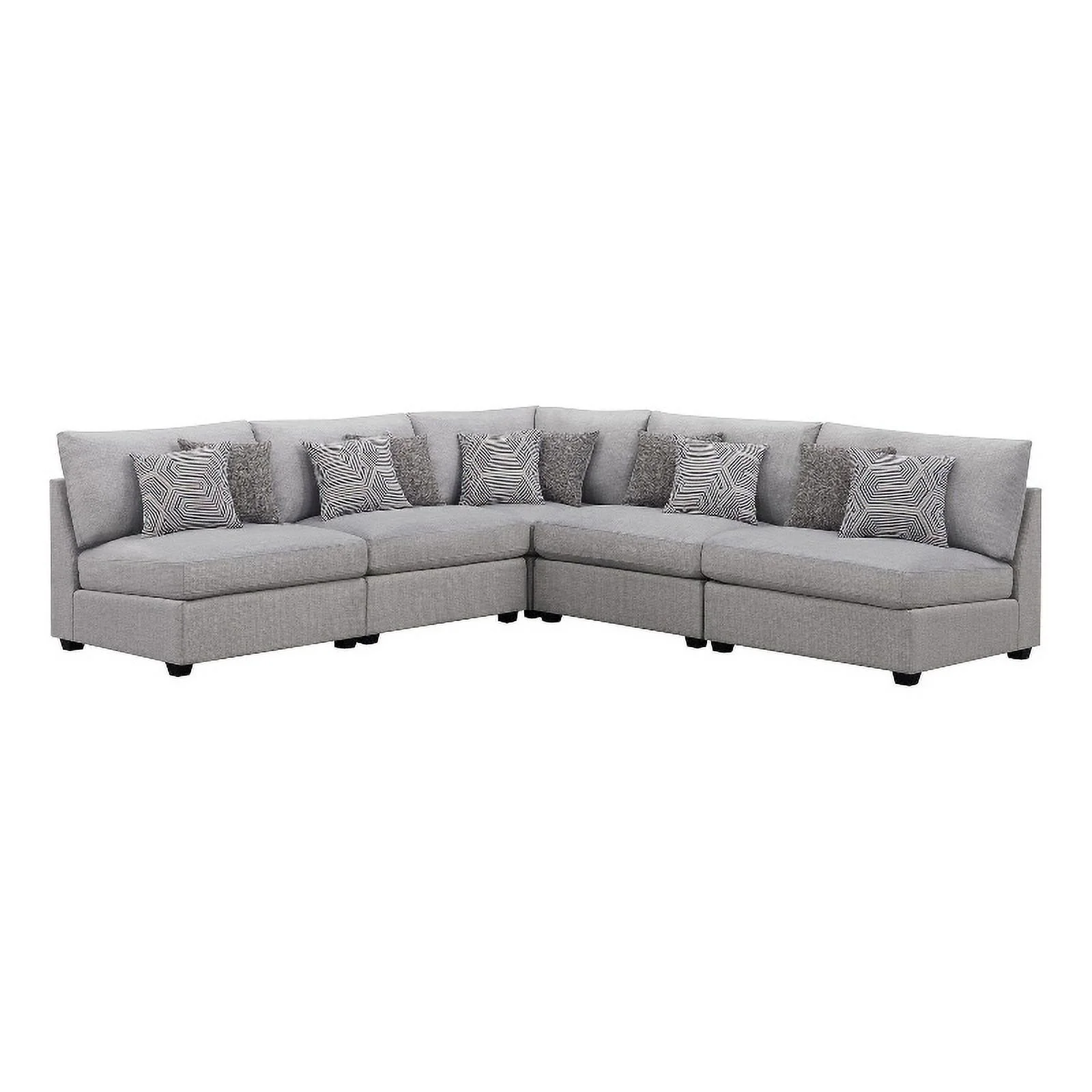 Coaster Cambria 5-piece Fabric Upholstered Modular Sectional Gray
