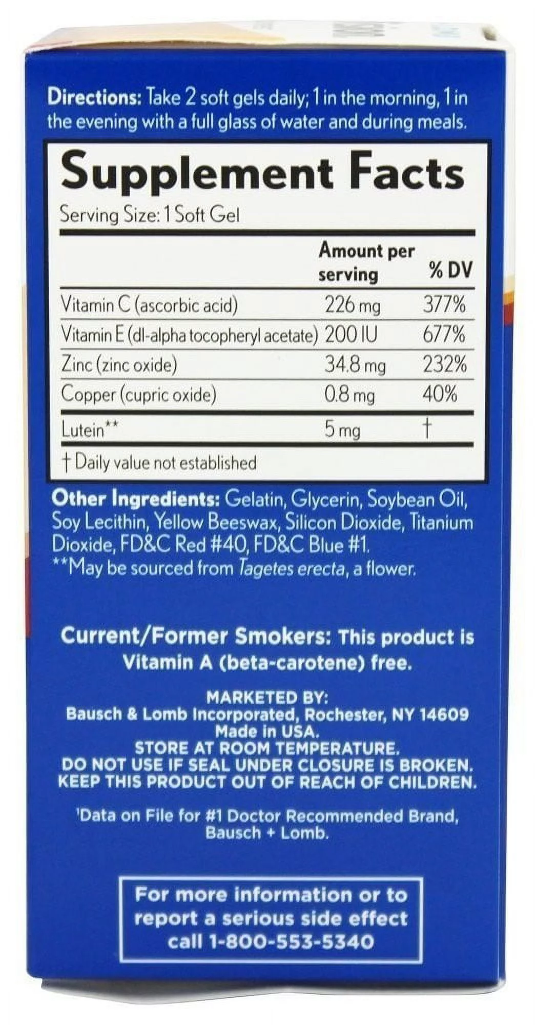 Preservision Eye Vitamin & Mineral Supplement Areds Lutein Softgels 120 Ct