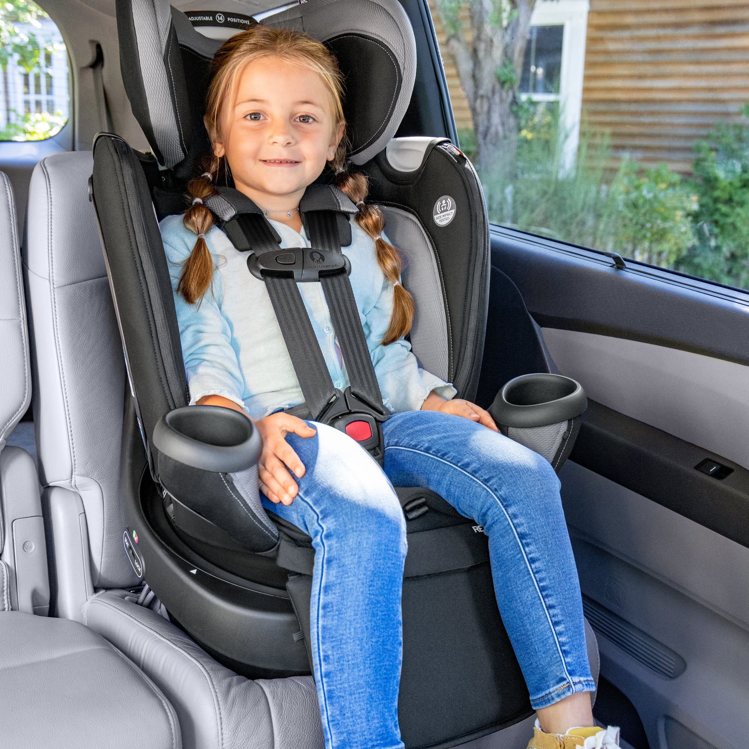 Revolve360 Extend All-in-One Rotational Car Seat with Quick Clean Cover (Revere Gray)