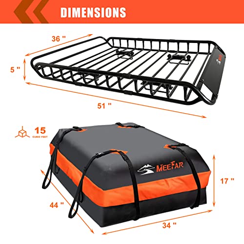 MeeFar Folding Hitch Mount Cargo Carrier Basket 60