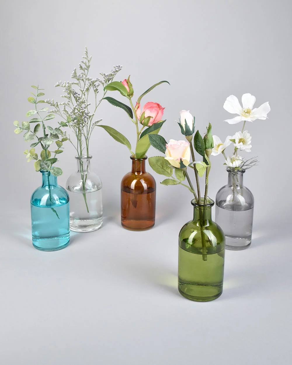 Serene Spaces Living Set of 48 Clear Bud Vases