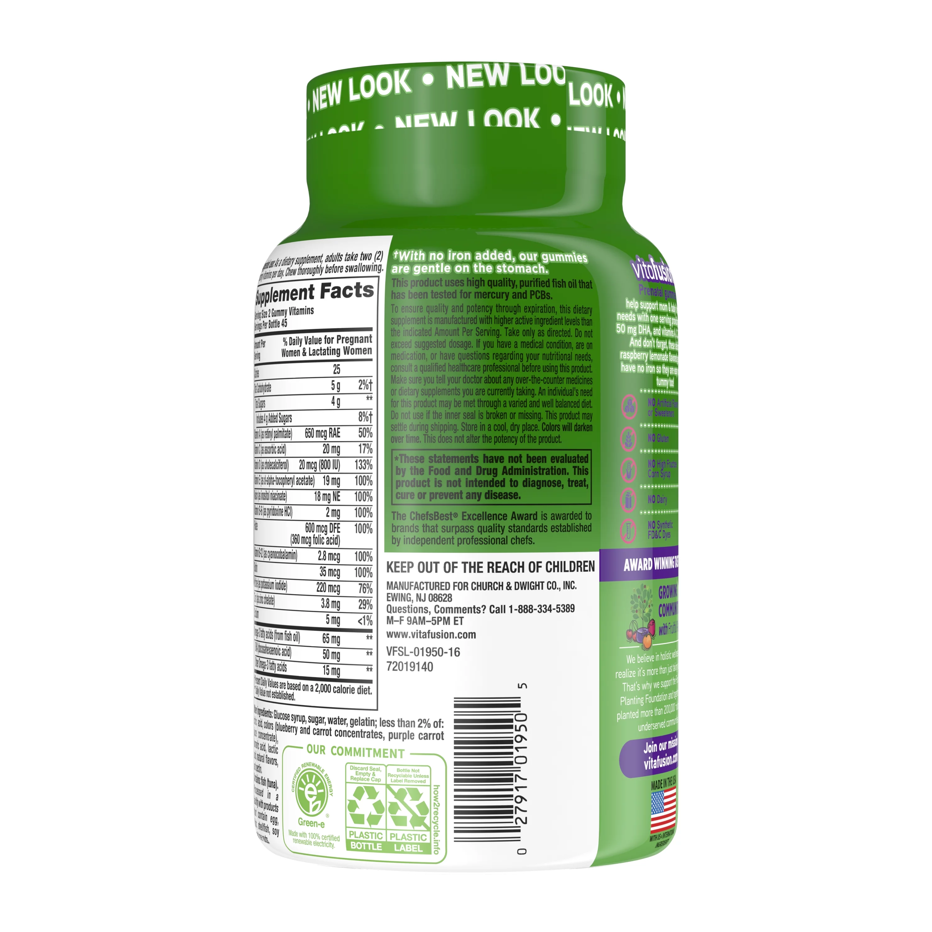 Vitafusion Prenatal Gummy Chews, 90 CT (Pack of 3)