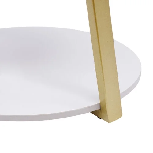 3-Tier End Table Living Room Sofa Side Snack Table Coffee Tray Under Sofa Table