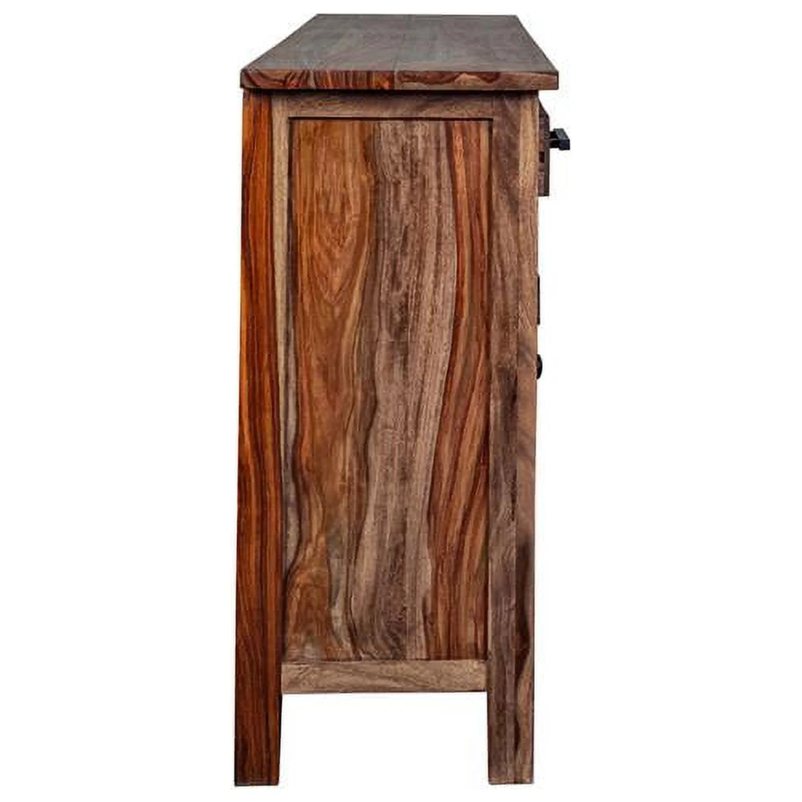 Kalispell Solid Sheesham Wood Sideboard Bar - Harvest