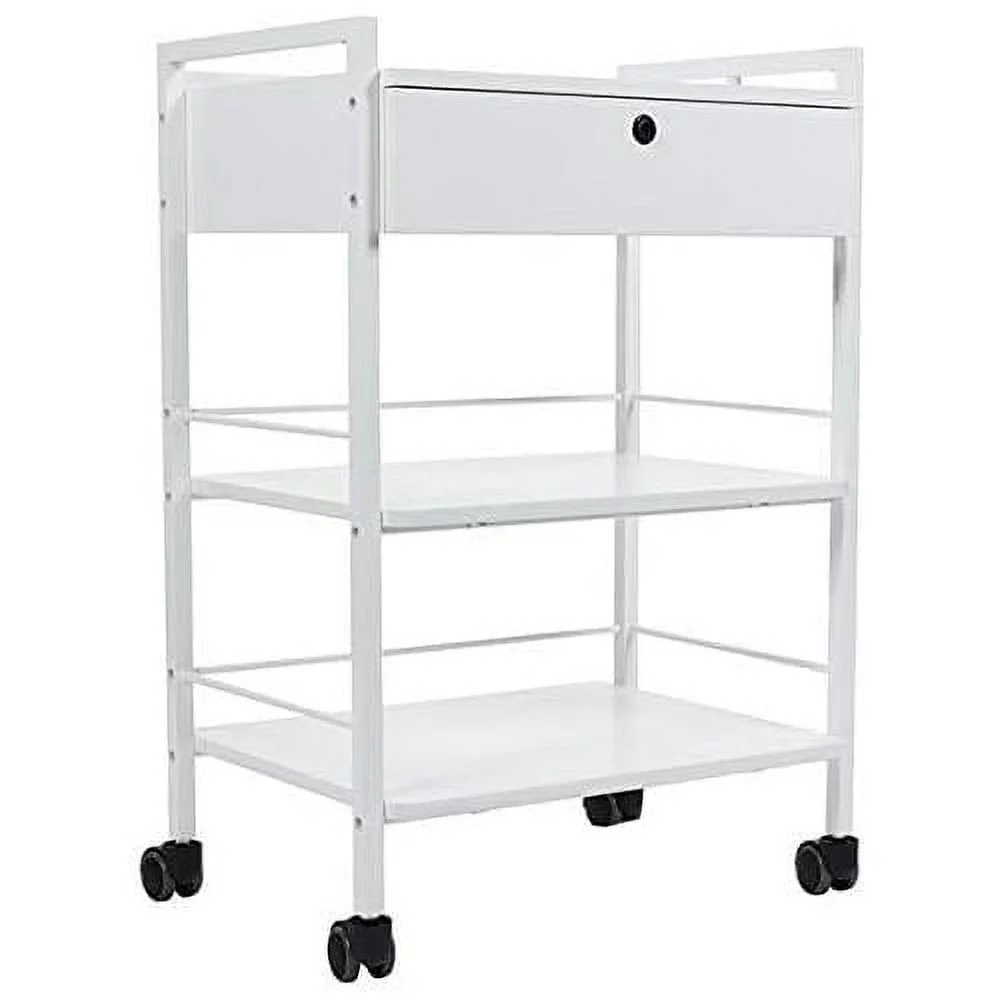 Pro Medical Dental Mobile Utility Cabinet & Cart With Steel Frame And One Drawer
