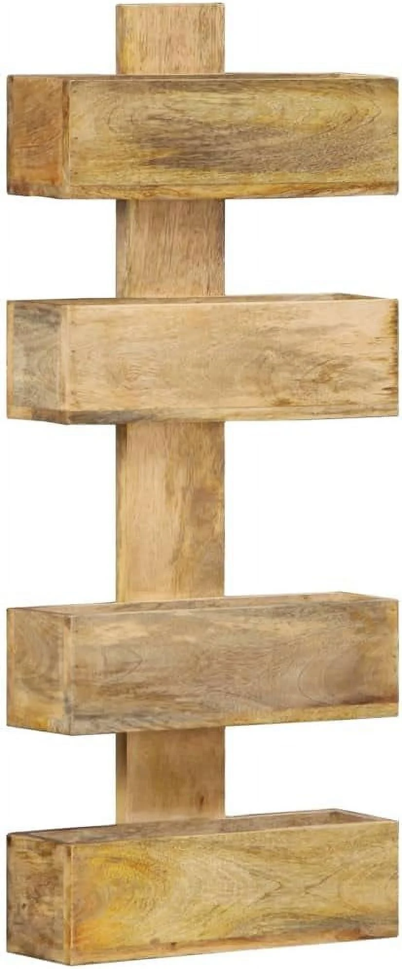 HOOMHIBIU Magazine Wall Rack Small Bookshelf Bookshelves Book case Suitable for Corridor  Office  Living Room  Bedroom  Study  Entrance 11.8"x4.3"x28.3" Solid Mango Wood