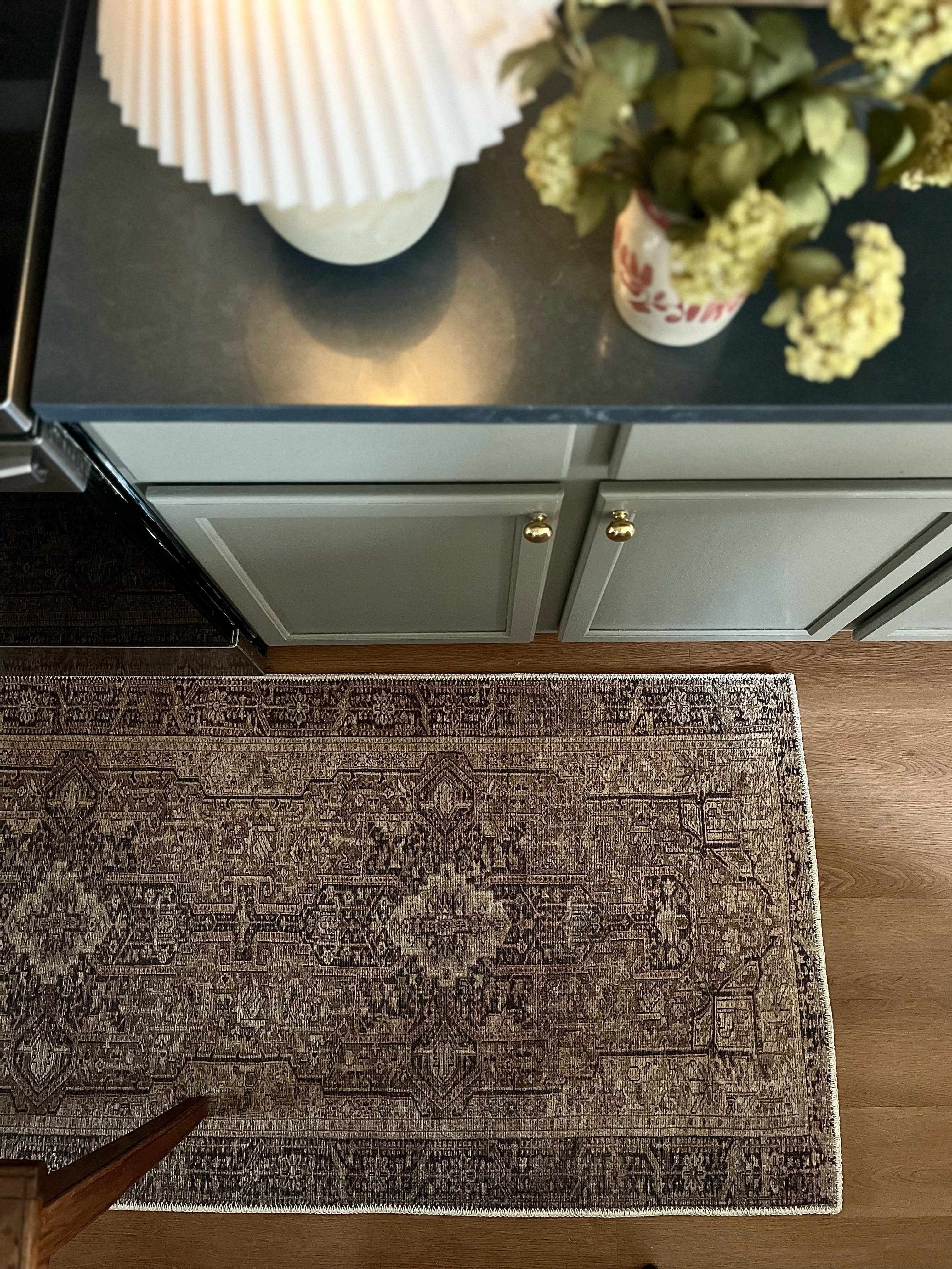 Hauteloom Buliran Living Room, Bedroom Machine Washable Area Rug - Traditional - Brown, Green - 7'10