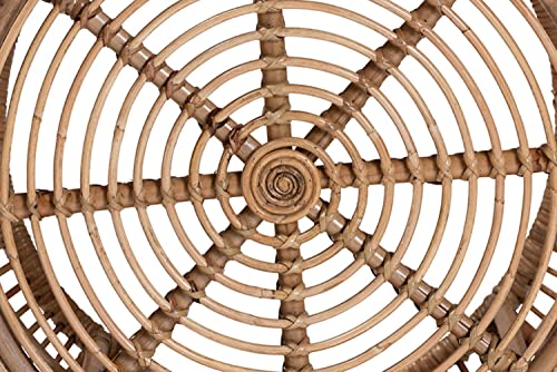 Baxton Studio Aliane Modern Bohemian Natural Brown Antique Rattan Coffee Table Brown/Rattan