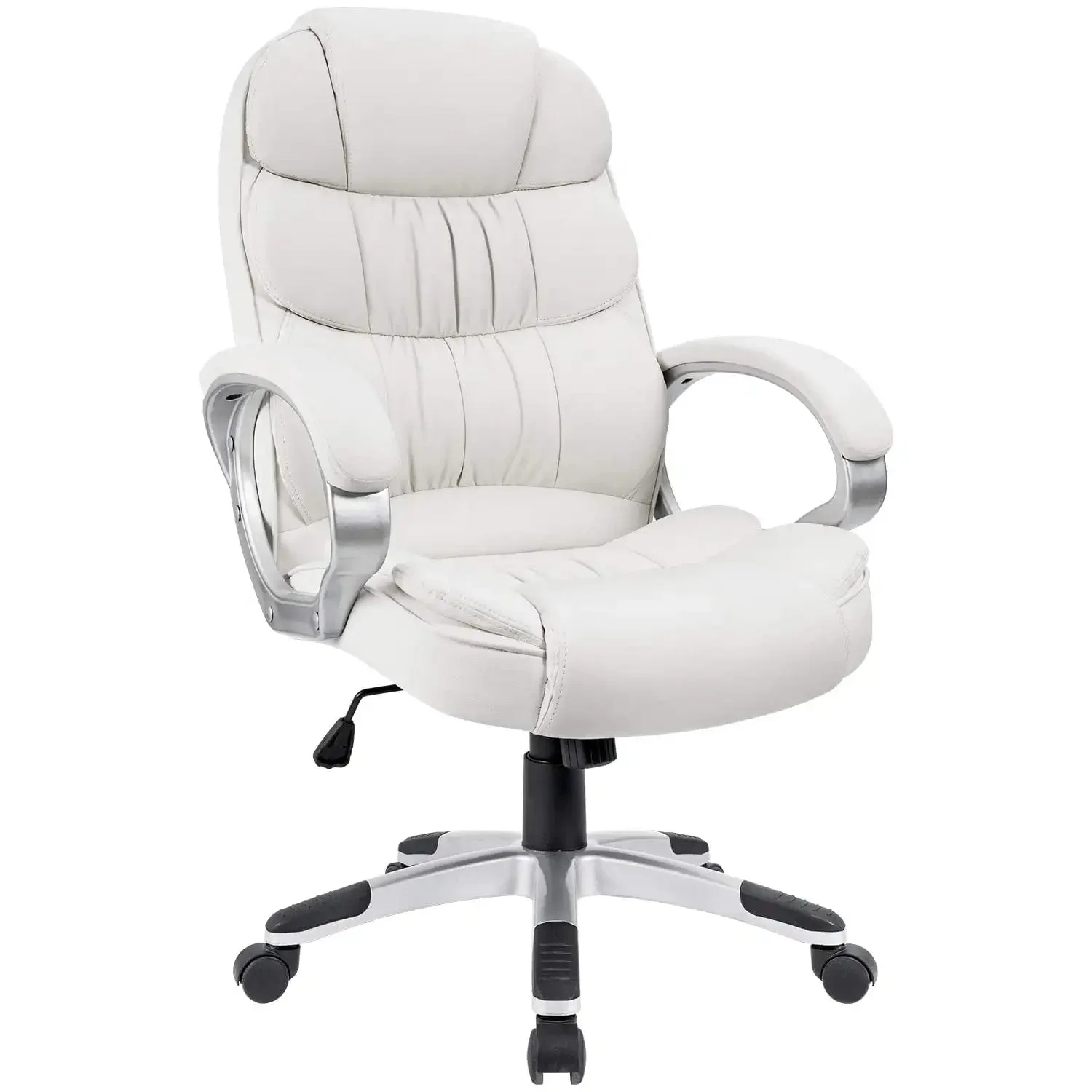 Armchair High Back Executive Chair PU Leather Business Manager&rsquo;s Office Chair Swivel Desk Chair With Lumbar Support and Armrest