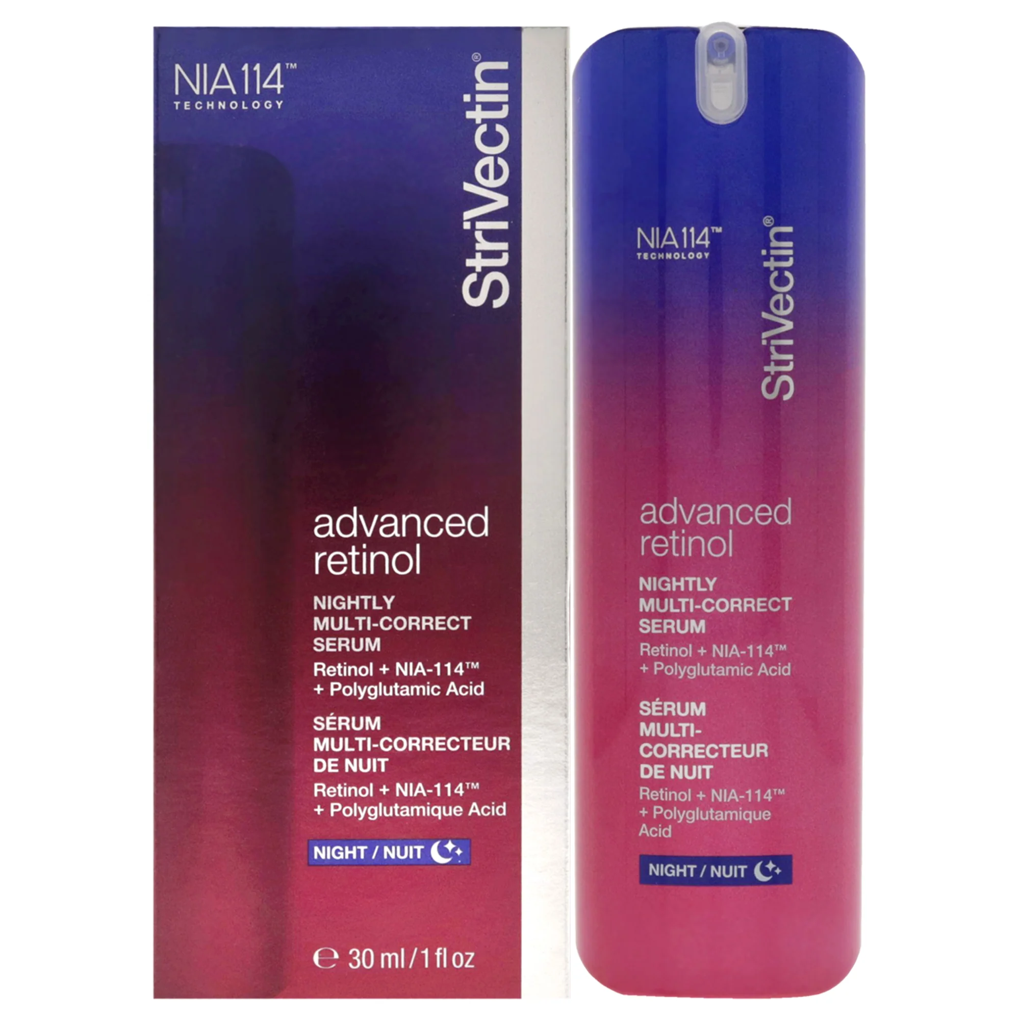 Advanced Retinol Nightly Multi-Correct Serum by StriVectin for Women - 1 oz Serum