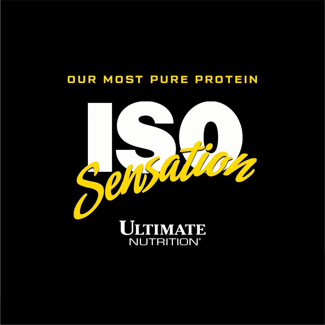 Ultimate Nutrition ISO Sensation 93 Whey Protein Isolate Powder- Natural, 5lb