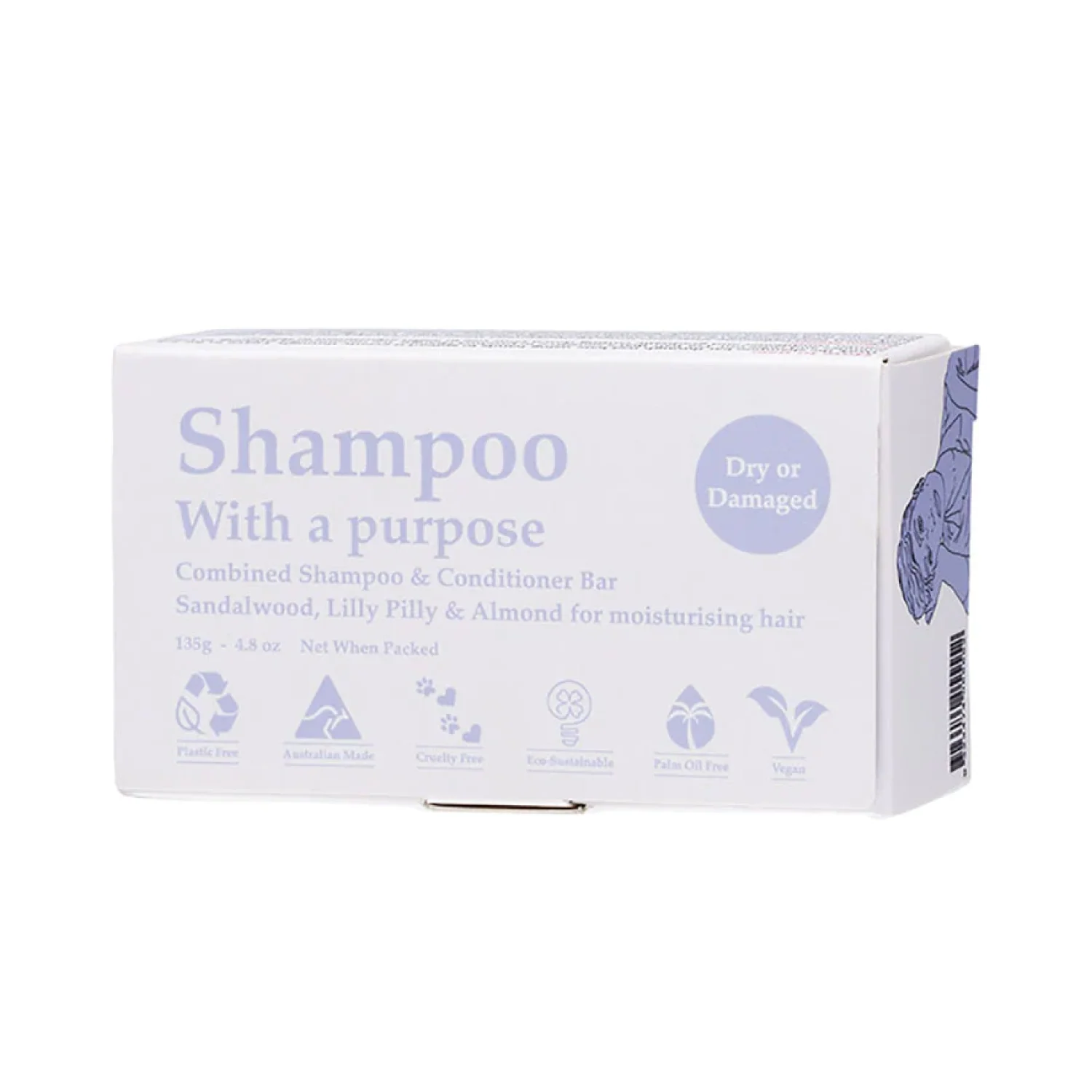 Shampoo With A Purpose Shampoo & Conditioner Bar Dry or Damaged 135g