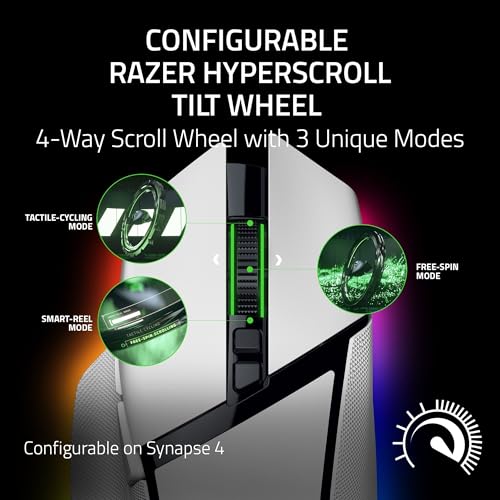 Razer Basilisk V3 Pro 35K Wireless Gaming Mouse: HyperScroll Tilt Wheel - 35K DPI Optical Sensor Gen 2-13 Customizable Controls - Chroma RGB - Optical Switches Gen 3 - Up to 140 Hr Battery - Black