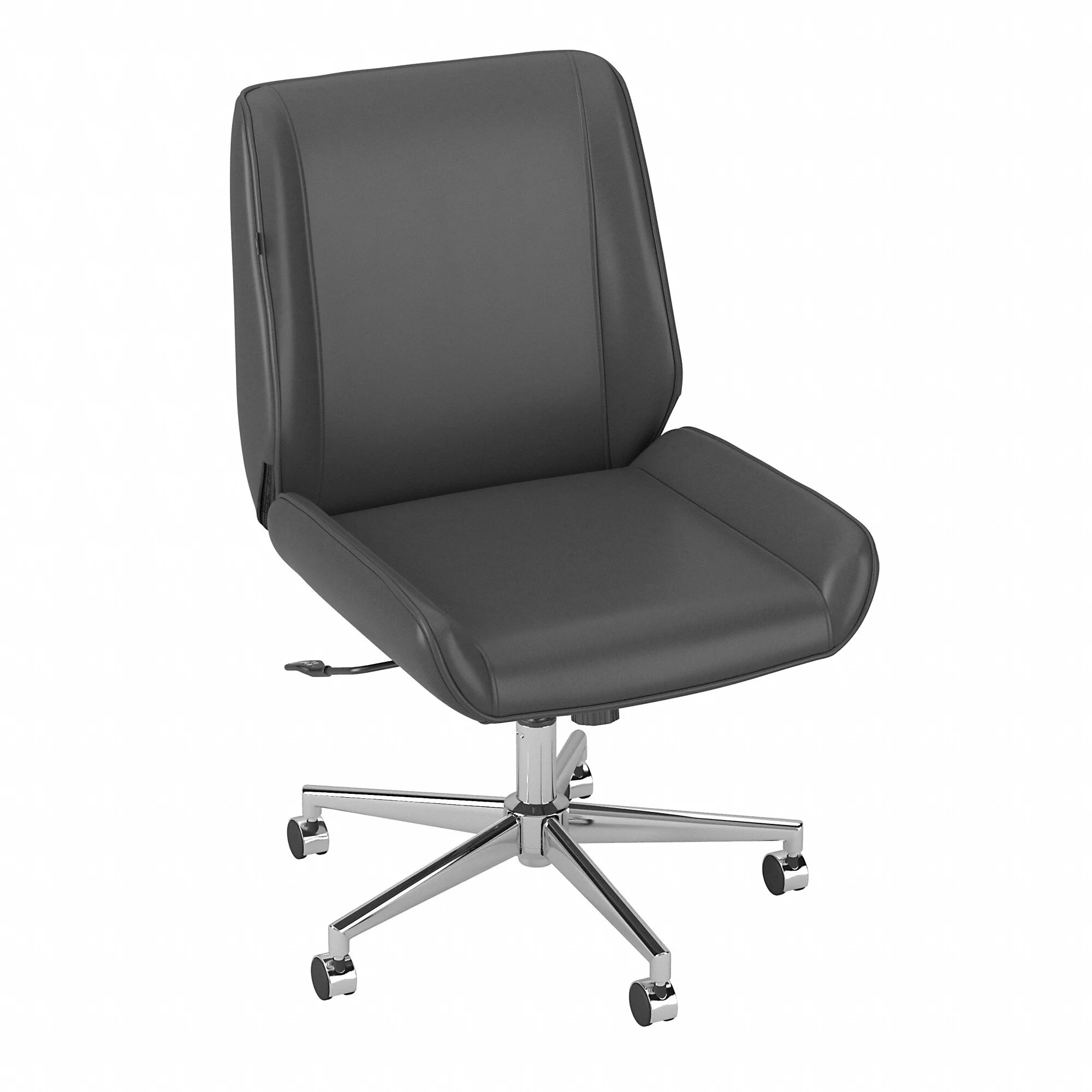 Bush Business Furniture Bay Street Wingback Leather Office Chair by  Black Leather