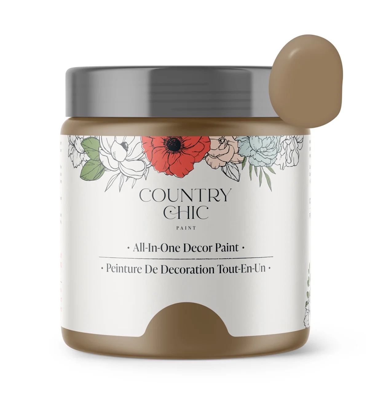 Country Chic Chalk Style Paint for Furniture, Driftwood, 16 fl oz