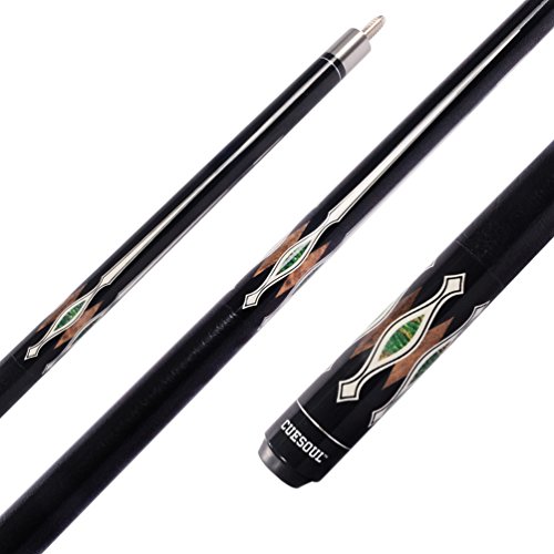 CUESOUL House Bar Pool Cue Sticks,Two Cue Sticks + 2x2 Pool Cue Case Hard