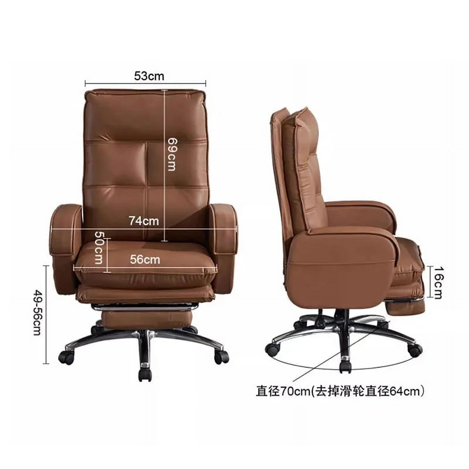 Swivel Genuine Leather Office Chairs Lunch Breaks High End Swivel Chairs Business Office Cowhide 컴퓨터의자 Furniture Room Office