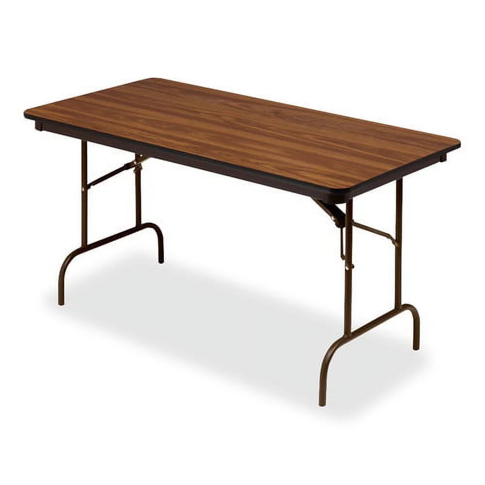 Premium Wood Laminate Folding Table, Rectangular, 60w X 30d X 29h, Oak