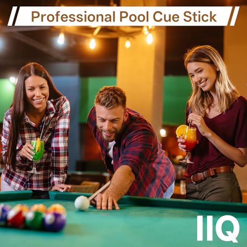 Pool Cue, 4 Pcs Pool Cue Stick 18 19 20 21 oz 4 Sets Cue Sticks 58 inch Pool Cues Adult Canadian Maple Wood Billiard Stick