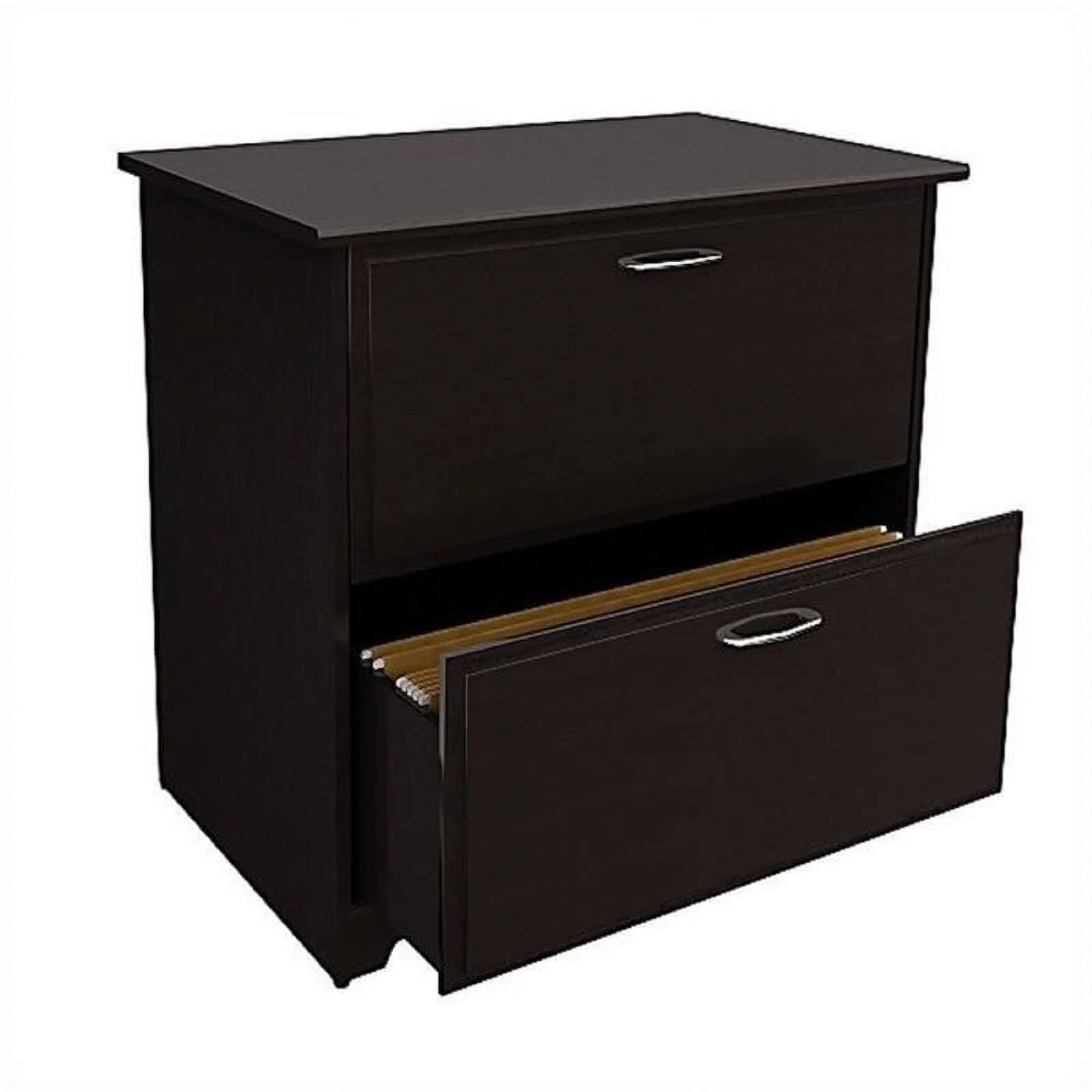 Bowery Hill 2 Drawer Lateral File Cabinet in Espresso Oak
