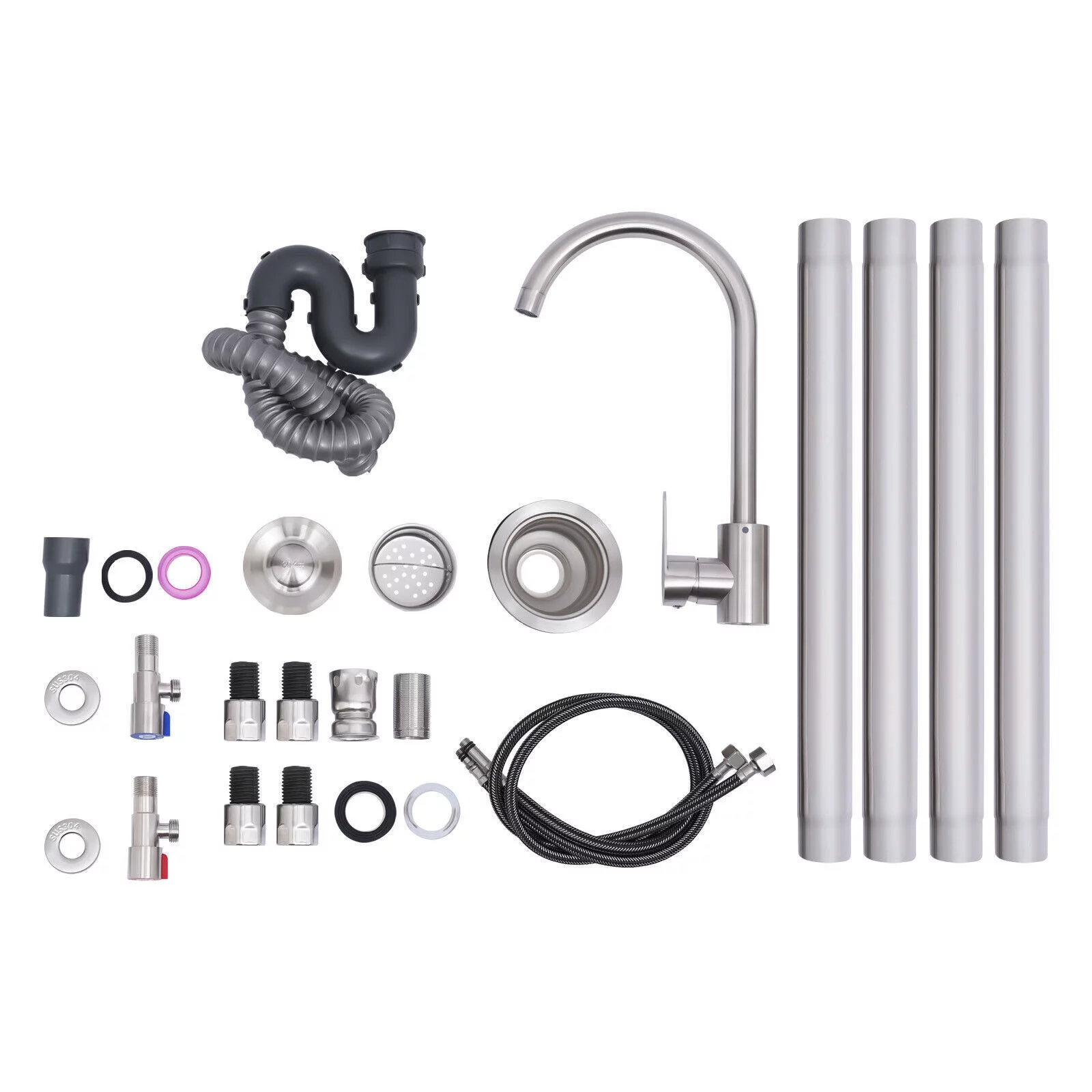 Kitchen Stainless Steel Utility Sink Prep Table 1 Compartment Commercial Sink