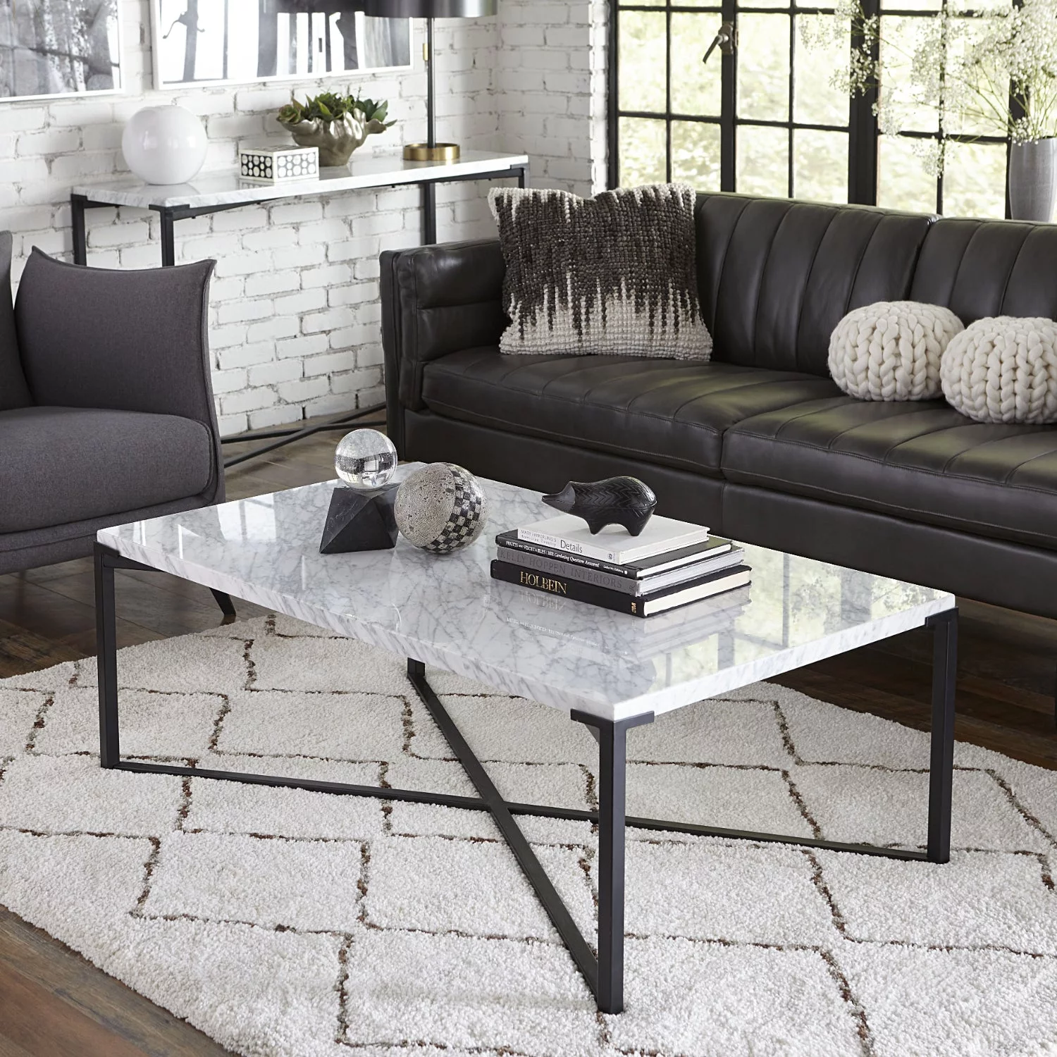 Modus Furniture Saxon Coffee Table in Matte Black